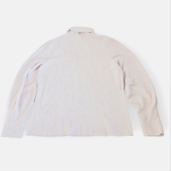 J.Crew Balloon Sleeve Heather Pink Turtleneck Sweater Large - Picture 3 of 6